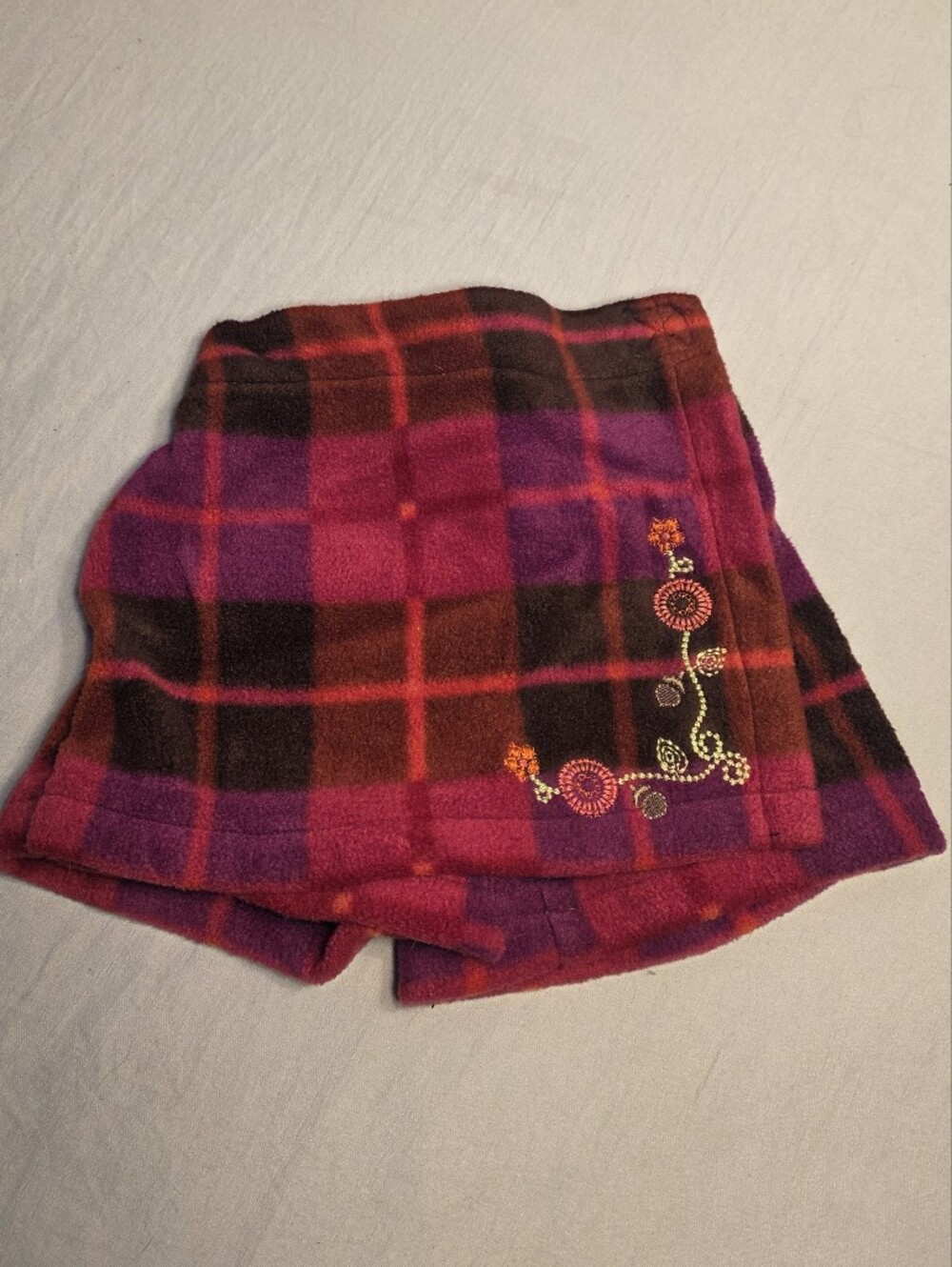 Vintage Disney Plaid Fleece Skort